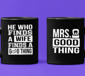 Proverbs 18:22 His and Her mugs